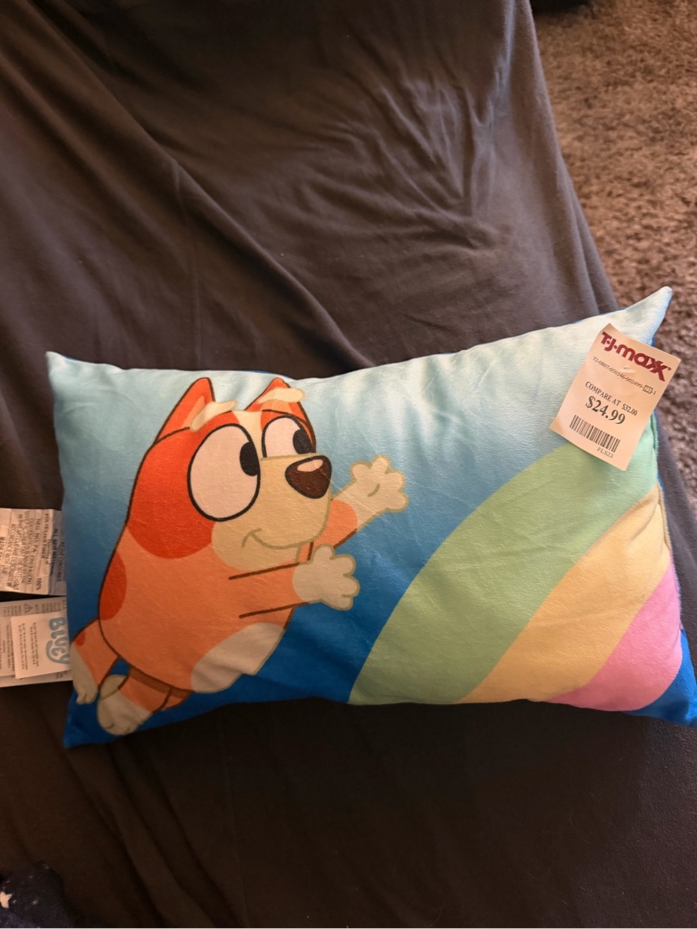 Blue Cartoon Dog Decorative Pillow - Kid-Friendly Accent Cushion